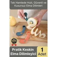 Svein Çok Amaçlı Kullanım Pratik Dayanıklı Plastik Sağlam Kaymaz Keskin Şekilli Elma Dilimleme Aparatı