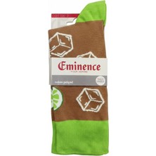 Eminence Mojito ve Misket Limonu Desenli Pamuklu Kadın/Erkek Tek Çift Çorap