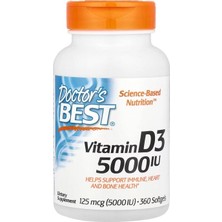 Vitamin D3 D3 Vitamini, 125 Mcg (5.000 Iu), 360 Yumuşak Kapsül