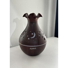 Auhma Aph-04-1 Kahve Ahşap Aromaterapi Rgb Hava Nemlendirici 130 ml