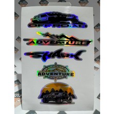 Hologram Kart Araba Arka Cam Yazıları 1 Adet Hologramlı Yeni Model