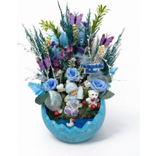 Akland Masal Bahçesi | Hoşgeldin Bebek Özel Tasarım Teraryum (Mavi)