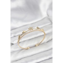 Skygo Yıldız Model Gold Renk Pirinç Kadın Bileklik