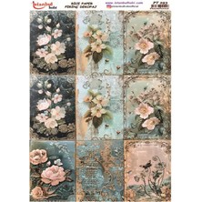 E Hobici Pirinç Dekopaj Kağıdı 30X42CM PT-293 Çiçek