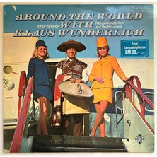 EMI Klaus Wunderlich Around The World With Klaus Wunderlich Double Lp Plak (Orijinal 1970 Dönem Baskı)