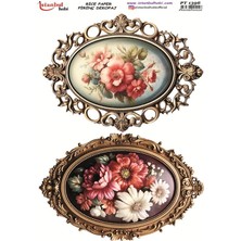 E Hobici Pirinç Dekopaj Kağıdı 30X42CM PT-1396 Çerçeve Çiçek
