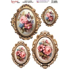 E Hobici Pirinç Dekopaj Kağıdı 30X42CM PT-1395 Çerçeve Çiçek
