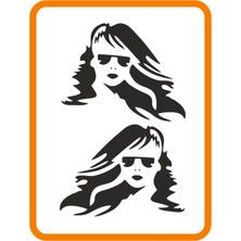 Beta Moda Hub Madonna 2 Adet Sağ-Sol Takım Ticari Araç Oto Sticker 40*30 cm Siyah