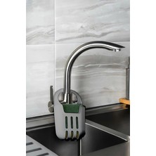 Ecovibe Çok Amaçlı Süngerli Silikon Askılı Düzenleyici Süngerlik ve Diş Fırçalık