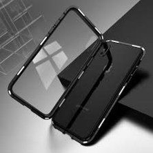 FRY Iphone x Xs Mıknatıslı 360 Koruma Arkası Cam Metal Frame KILIF-(5775)