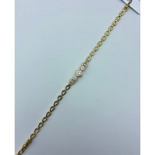 Birtakıı Taşlı Zarif Gold Rengbileklik