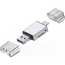 FRY Ally USB 3.0+Type-C+Lightning Sd Kart Okuyucu - Hızlı Card READER-(5775)