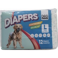 Dog Choice Diapers Köpek Bağlama Bezi L Boy 12’li Paket Erkek Köpek Pedi