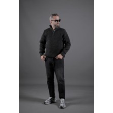 Ohepmoda Yarım Fermuarlı Kalın Erkek Kazak