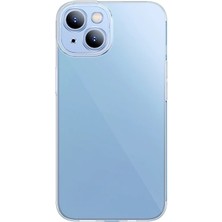FRY Baseus Simple Case iPhone 14 Plus 6.7 Kamera Korumalı Ince Silikon Şeffaf KILIF-(5775)
