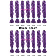 X-Pression Afrika Örgüsü ve Rasta Için Sentetik Saç 100GR-PURPLE