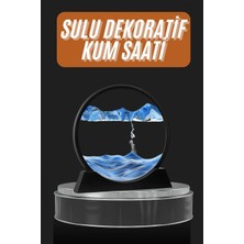 Marsilyan Dekoratif Sulu Kum Saati Ofis Masa Üstü Ev Yuvarlak Kum Saati