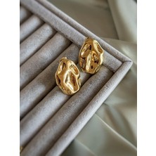 Aurah Gold Plaka Küpe