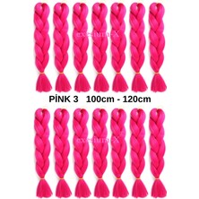 X-Pression Afrika Örgüsü ve Rasta Için Sentetik Saç 100GR-PİNK3