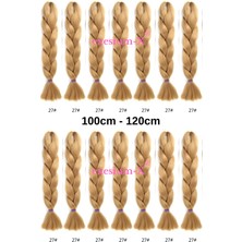 X-Pression Afrika Örgüsü ve Rasta Için Sentetik Saç 100GR-27