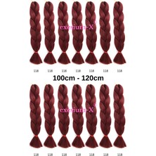 X-Pression Afrika Örgüsü ve Rasta Için Sentetik Saç 100GR-118
