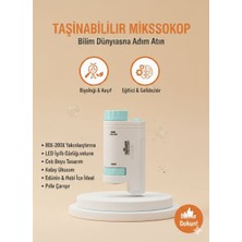 Eser Ticarett Taşınabilir Dijital Mikroskop 80X–200X LED Işıklı | Cep Tipi | Eğitim ve Hobi Için