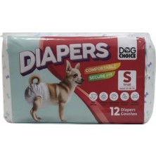 Dog Choice Diapers Köpek Bağlama Bezi S Boy 12’li Paket Erkek Köpek Için Hijyen Bezi
