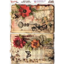 E Hobici Pirinç Dekopaj Kağıdı 30X42CM PT-178 Vintage