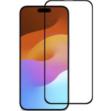 FRY Ally iPhone 15 Pro Full Glue Tempered Kırılmaz Cam Ekran KORUYUCU-(5775)