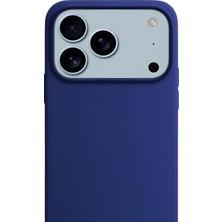 Piyasa Sepeti Apple iPhone 17 Pro Max Liquid Lansman Silikon Kılıf Gece Mavisi
