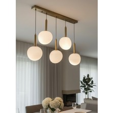Cristalin Aydınlatma Egg Modern 5li Sıralı Sarkıt Avize