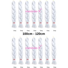 X-Pression Afrika Örgüsü ve Rasta Için Sentetik Saç 100GR-GREY