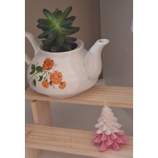 Pembe Beyaz Çam Mum