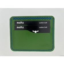 Mahz Dalga Serisi El Yapımı Minimal Kartlık Hakiki Deri – Yeşil