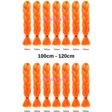 X-Pression Afrika Örgüsü ve Rasta Için Sentetik Saç 100GR-YELLOW