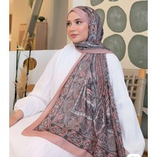 Revam Collection Retro Desen Pamuk Şal Sütlü Kahve