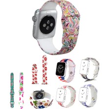 FRY Ally Apple Watch Için 38MM Yüksek- Kalite Desenli Silikon KORDON-(5775)