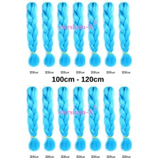 X-Pression Afrika Örgüsü ve Rasta Için Sentetik Saç 100GR-BLUE3