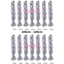 X-Pression Afrika Örgüsü ve Rasta Için Sentetik Saç 100GR-GREY2