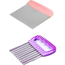 Ecovibe 2'li Çelik Hamur Kesici Şekillendirici ve Şekilli Meyve ve Sebze Dilimleyici Seti