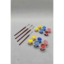 Thedimaro Yedek Boya&fırça Set 3 Renkli 4 Boya ve 4 Fırça