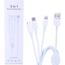 Nirvado Shop Ally MA039-A Usb-Type-C Micro USB & Lightning 3in1 USB KABLO-(5775)