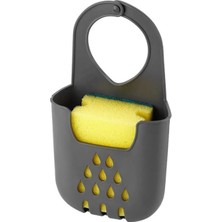 Ecovibe Silikon Askılı Çok Amaçlı Düzenleyici Lavabo Askılı Süngerlik(Sünger  ) Gri