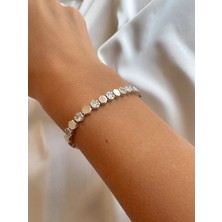 Aurah Beşgen Taş Detaylı Silver Bileklik