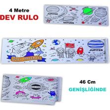 Mixoyuncak Uzay Macerası Dev Rulo Boyama Kağıdı 4 Metre Eğitici Aktivite ve Oyun Seti