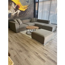 Erduran Mobilya Angelo 6 Modül Zero 05 Leke Tutmaz Kumaş Köşe Koltuk Takımı