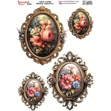 E Hobici Pirinç Dekopaj Kağıdı 30X42CM PT-1399 Çerçeve Çiçek