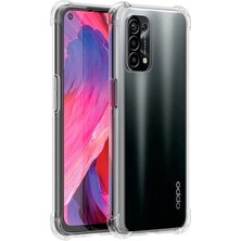 FRY Oppo Reno A54 Kamera Korumalı Shockproof Darbe Emici Silikon KILIF-(5775)