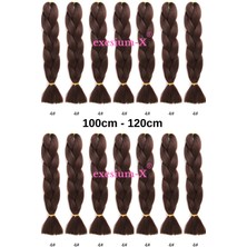 X-Pression Afrika Örgüsü ve Rasta Için Sentetik Saç 100GR-4