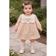 Lumia Yakası Nakışlı Bebek Elbisesi